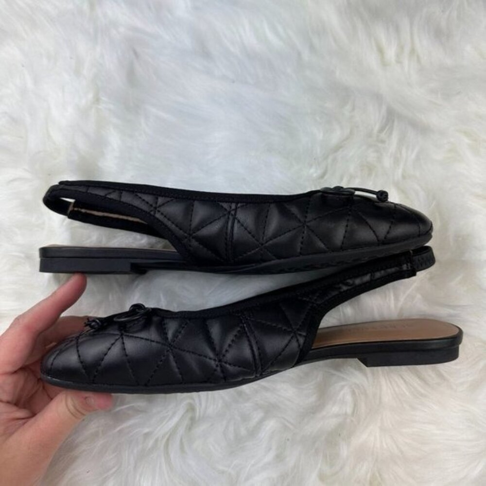 Aerosoles Catarina Quilted Slingback Flat in Black Quilted Leather - Picture 6 of 8